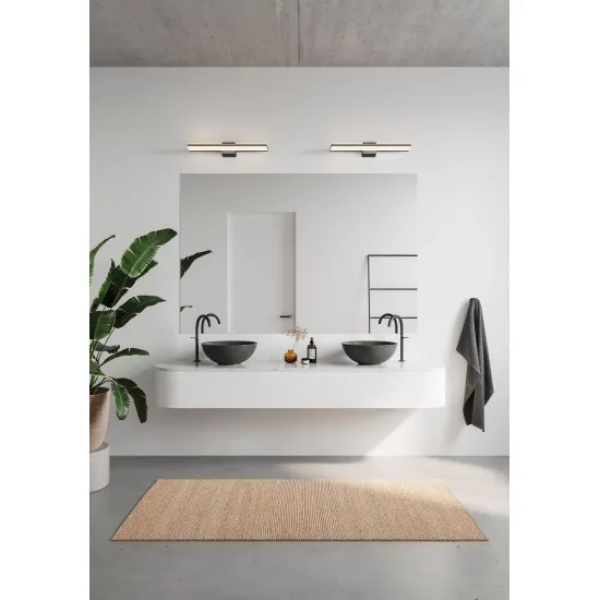 Nordlux Tinia fekete-fehér vízvédett LED fürdőszobai tükörvilágítás (NOR-2210141003) LED 1 izzós IP44