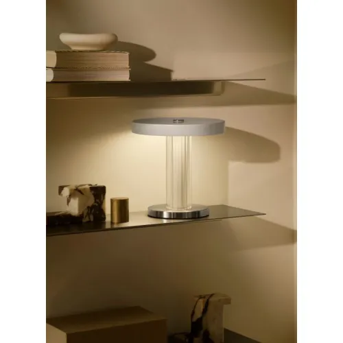 Nordlux Trezzi fehér-átlátszó LED hordozható asztali lámpa (NOR-2520135001) LED 1 izzós IP20