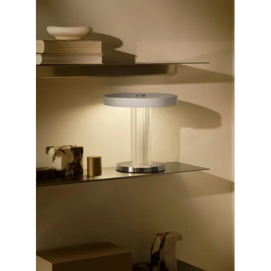 Nordlux Trezzi fehér-átlátszó LED hordozható asztali lámpa (NOR-2520135001) LED 1 izzós IP20