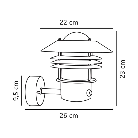 Nordlux Vejers Sensor  fekete mozgásérzékelős vízvédett kültéri fali lámpa (NOR-25101003) E27 1 izzós IP54