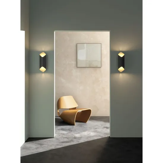 Astro Lighting Ako 420 fekete-arany LED fali lámpa (AST-1481014) LED 1 izzós IP20