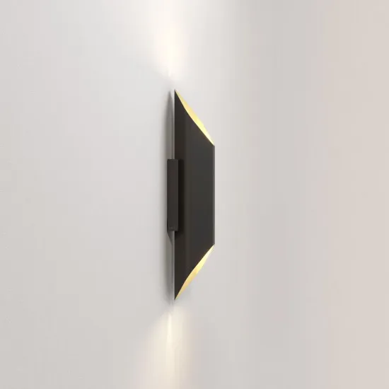 Astro Lighting Ako 420 fekete-arany LED fali lámpa (AST-1481014) LED 1 izzós IP20
