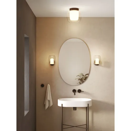 Astro Lighting Aquina Ceiling 240 fekete fürdőszobai mennyezeti lámpa (AST-1450009) E27 1 izzós IP44
