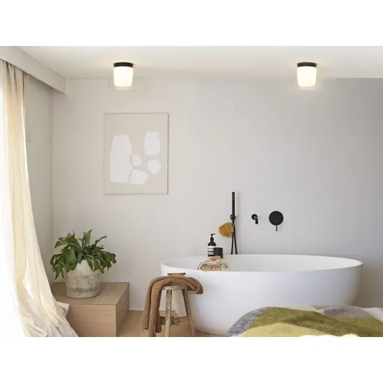 Astro Lighting Aquina Ceiling 240 fekete fürdőszobai mennyezeti lámpa (AST-1450009) E27 1 izzós IP44