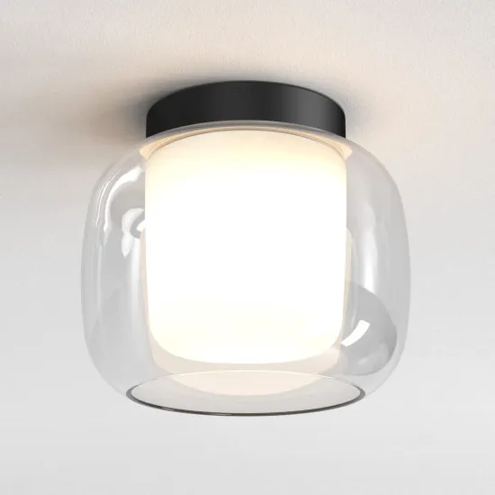 Astro Lighting Aquina Ceiling 240 fekete fürdőszobai mennyezeti lámpa (AST-1450009) E27 1 izzós IP44