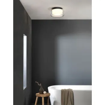 Astro Lighting Aquina Ceiling 360 fekete fürdőszobai mennyezeti lámpa (AST-1450011) E27 2 izzós IP44