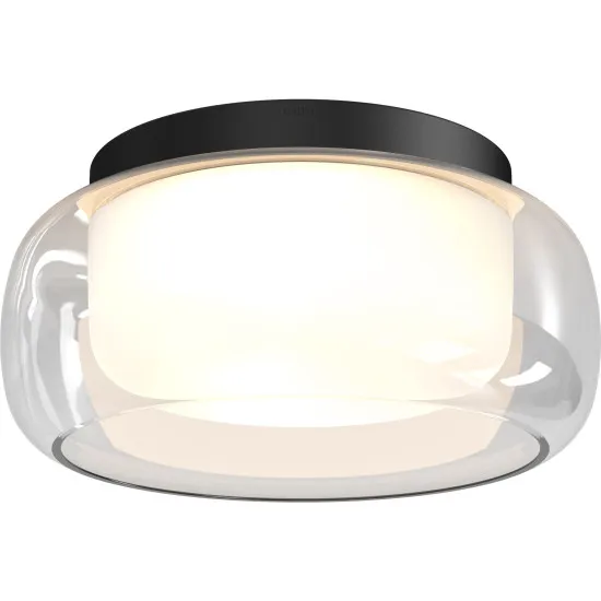 Astro Lighting Aquina Ceiling 360 fekete fürdőszobai mennyezeti lámpa (AST-1450011) E27 2 izzós IP44