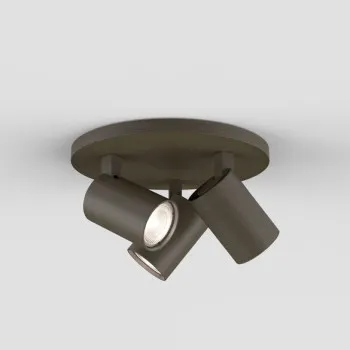 Astro Lighting Ascoli Triple Round barna mennyezeti spotlámpa (AST-1286005) GU10 3 izzós IP20