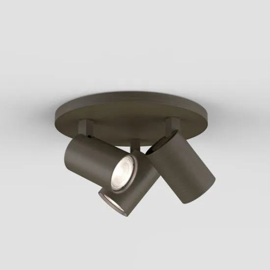 Astro Lighting Ascoli Triple Round barna mennyezeti spotlámpa (AST-1286005) GU10 3 izzós IP20