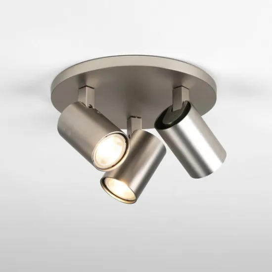 Astro Lighting Ascoli Triple Round nikkel mennyezeti spotlámpa (AST-1286012) GU10 3 izzós IP20