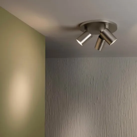 Astro Lighting Ascoli Triple Round nikkel mennyezeti spotlámpa (AST-1286012) GU10 3 izzós IP20