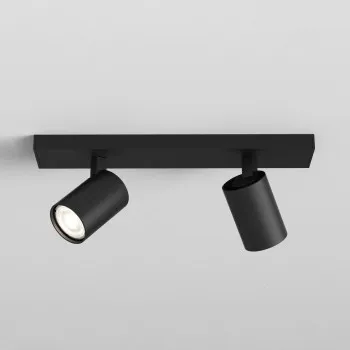 Astro Lighting Ascoli Twin fekete mennyezeti spotlámpa (AST-1286124) GU10 2 izzós IP20