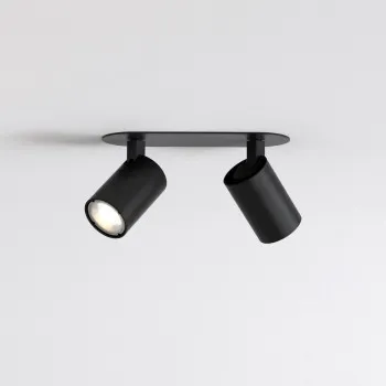 Astro Lighting Ascoli Twin Recessed fekete mennyezeti spotlámpa (AST-1286100) GU10 2 izzós IP20