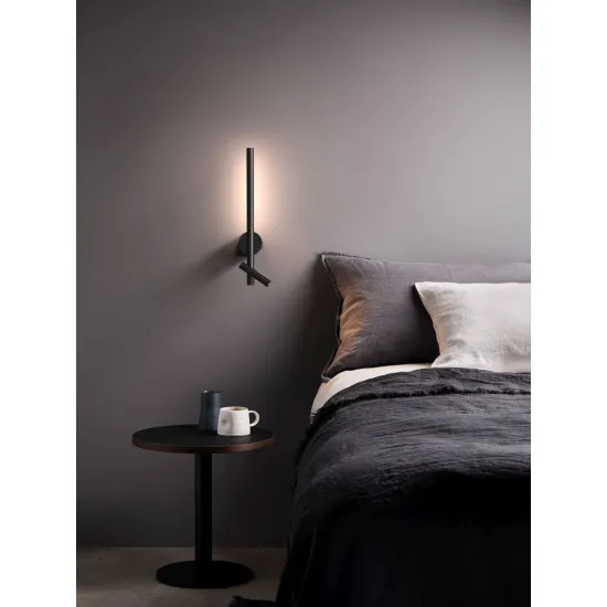 Astro Lighting Baton fekete LED fali lámpa olvasólámpával (AST-1475012) LED 2 izzós IP20