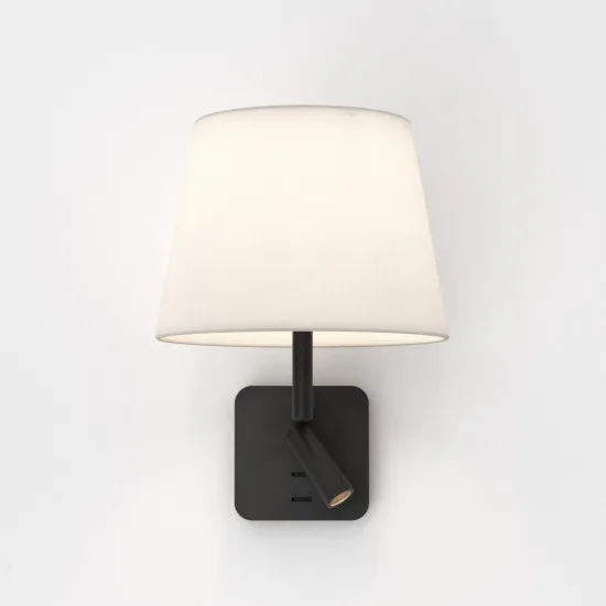 Astro Lighting Beaumont Reader fekete LED fali lámpa olvasólámpával (AST-1480018) E27+LED 2 izzós IP20