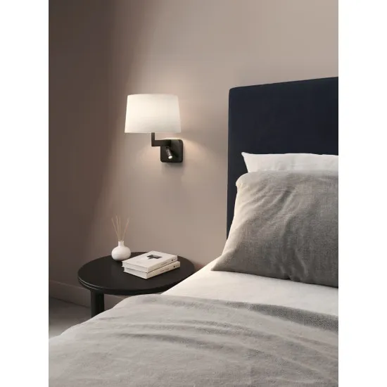 Astro Lighting Beaumont Reader fekete LED fali lámpa olvasólámpával (AST-1480018) E27+LED 2 izzós IP20