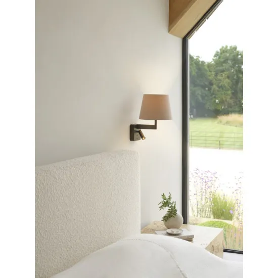 Astro Lighting Beaumont Reader fekete LED fali lámpa olvasólámpával (AST-1480018) E27+LED 2 izzós IP20