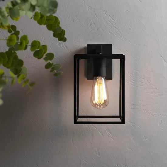 Astro Lighting Box Lantern 270 fekete kültéri falikar (AST-1354003) E27 1 izzós IP23