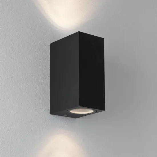 Astro Lighting Chios 150 fekete kültéri fali lámpa (AST-1310004) GU10 2 izzós IP44