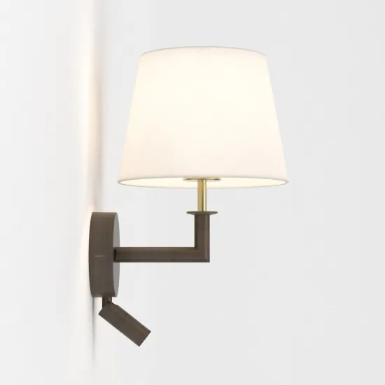 Astro Lighting Club Reader barna LED fali lámpa olvasólámpával (AST-1483011) E27+LED 2 izzós IP20