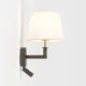 Astro Lighting Club Reader barna LED fali lámpa olvasólámpával (AST-1483011) E27+LED 2 izzós IP20