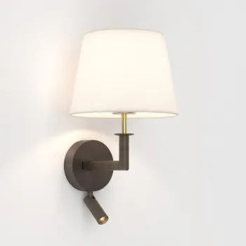 Astro Lighting Club Reader barna LED fali lámpa olvasólámpával (AST-1483011) E27+LED 2 izzós IP20