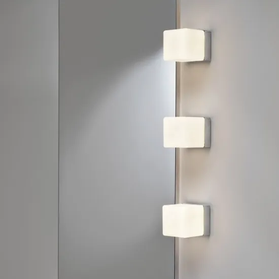 Astro Lighting Cube króm fürdőszobai fali lámpa (AST-1140001) G9 1 izzós IP44