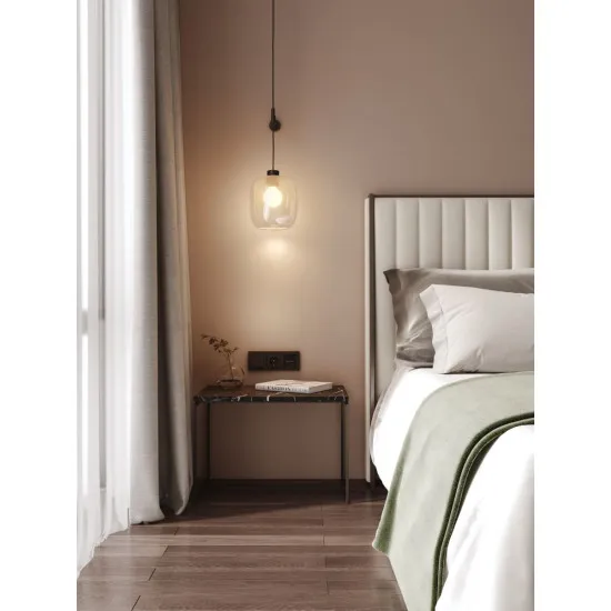 Astro Lighting Curve Glass 220 shade átlátszó-fehér Pendant Kit 3/Kit 4 lámpabúra (AST-5041003)