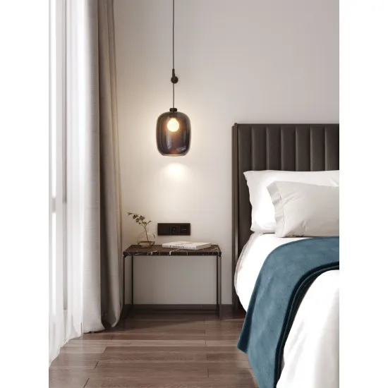 Astro Lighting Curve Glass 285 shade füstszínű Pendant Kit 3/Kit 4 lámpabúra (AST-5041002)
