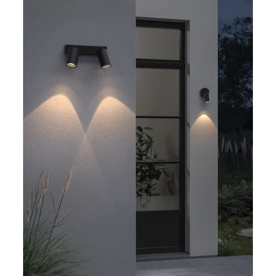 Astro Lighting Dartmouth Spot Twin fekete kültéri fali lámpa (AST-1372016) GU10 2 izzós IP44