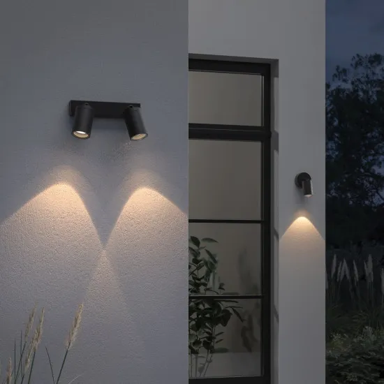Astro Lighting Dartmouth Spot Twin fekete kültéri fali lámpa (AST-1372016) GU10 2 izzós IP44