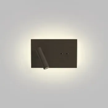 Astro Lighting Edge Reader Mini barna LED fali lámpa olvasólámpával (AST-1352040) LED 2 izzós IP20