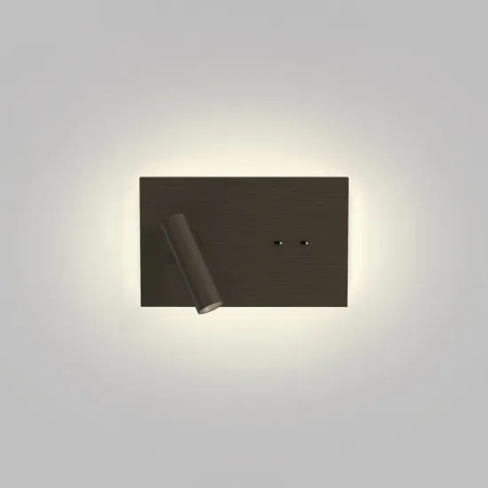 Astro Lighting Edge Reader Mini barna LED fali lámpa olvasólámpával (AST-1352040) LED 2 izzós IP20