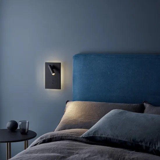 Astro Lighting Edge Reader Mini fekete LED fali lámpa olvasólámpával (AST-1352041) LED 2 izzós IP20