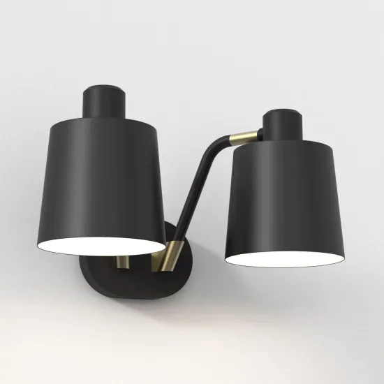 Astro Lighting Edward Twin fekete falikar (AST-1441002) E27 2 izzós IP20