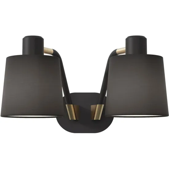 Astro Lighting Edward Twin fekete falikar (AST-1441002) E27 2 izzós IP20