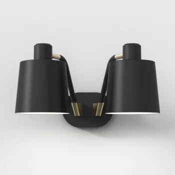 Astro Lighting Edward Twin fekete falikar (AST-1441002) E27 2 izzós IP20