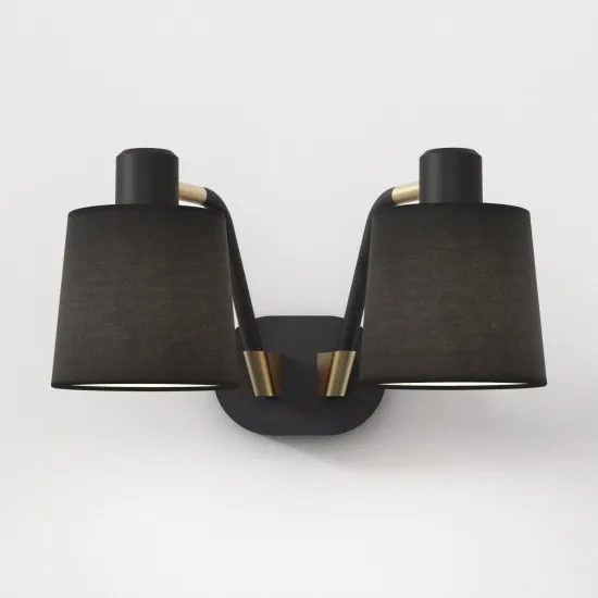 Astro Lighting Edward Twin fekete falikar (AST-1441002) E27 2 izzós IP20