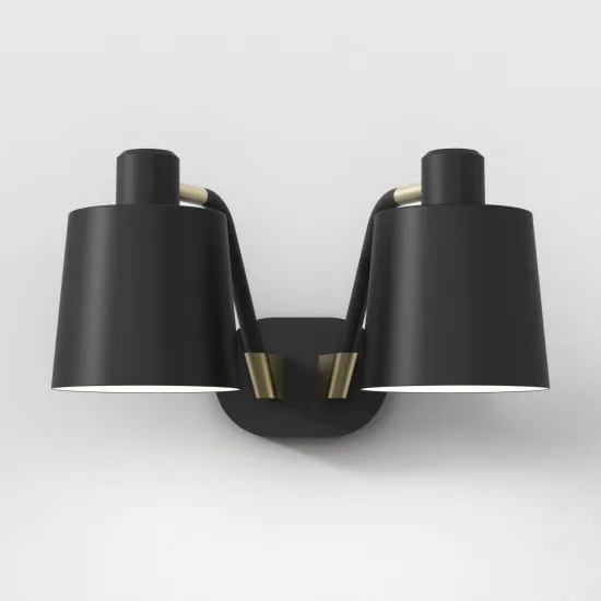 Astro Lighting Edward Twin fekete falikar (AST-1441002) E27 2 izzós IP20
