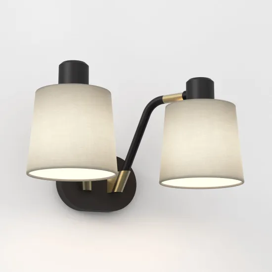 Astro Lighting Edward Twin fekete falikar (AST-1441002) E27 2 izzós IP20