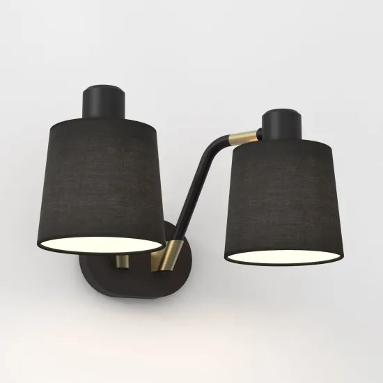 Astro Lighting Edward Twin fekete falikar (AST-1441002) E27 2 izzós IP20