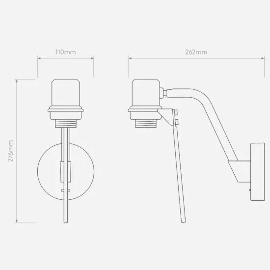 Astro Lighting Edward Wall Switched fekete falikar (AST-1441013) E27 1 izzós IP20