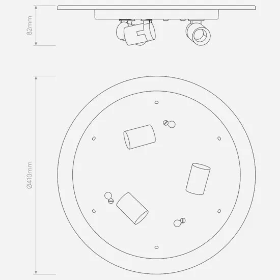 Astro Lighting Elba Ceiling 410 fehér mennyezeti lámpa (AST-1462002) E27 3 izzós IP20