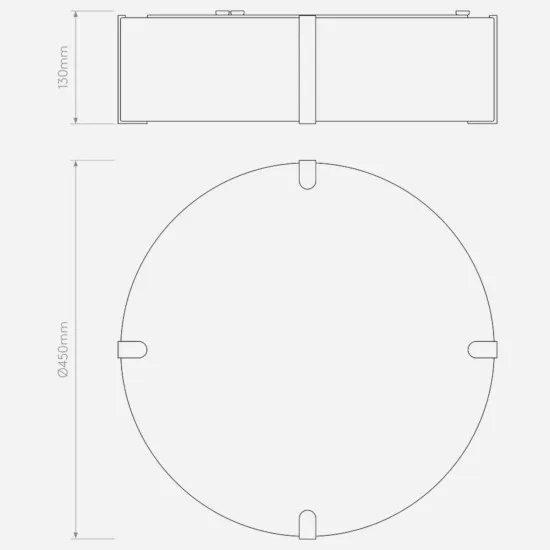 Astro Lighting Elba Round 450 bézs Elba Ceiling lámpabúra (AST-5042002)
