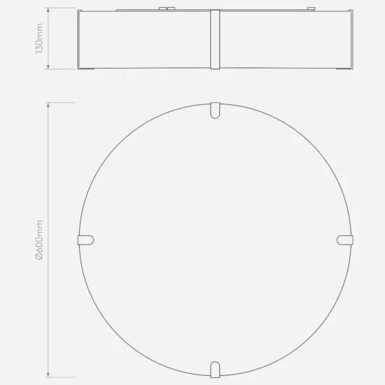 Astro Lighting Elba Round 600 fehér Elba Ceiling lámpabúra (AST-5042003)
