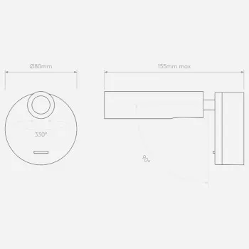 Astro Lighting Enna Surface fehér LED fali olvasólámpa (AST-1058225) LED 1 izzós IP20