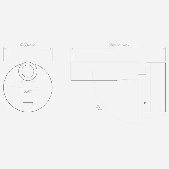 Astro Lighting Enna Surface fehér LED fali olvasólámpa (AST-1058225) LED 1 izzós IP20