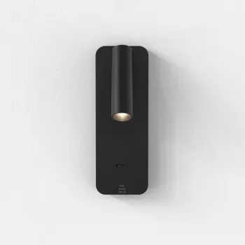 Astro Lighting Enna Surface USB fekete LED fali olvasólámpa (AST-1058246) LED 1 izzós IP20