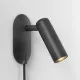Astro Lighting Gio fekete fali olvasólámpa (AST-1473007) GU10 MR11 1 izzós IP20