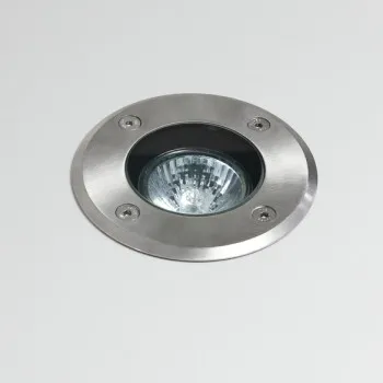 Astro Lighting Gramos Round ezüst talajba építhető kültéri lámpa (AST-1312001) GU10 1 izzós IP65